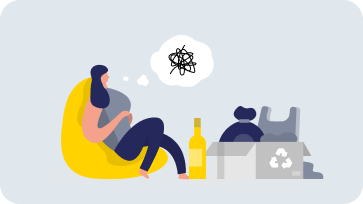 悩んでいる人のイラスト