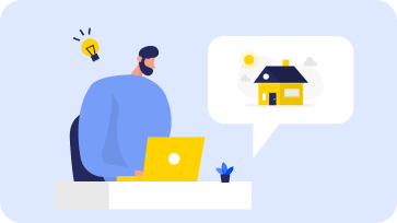 課題が解決して喜んでいる人のイラスト